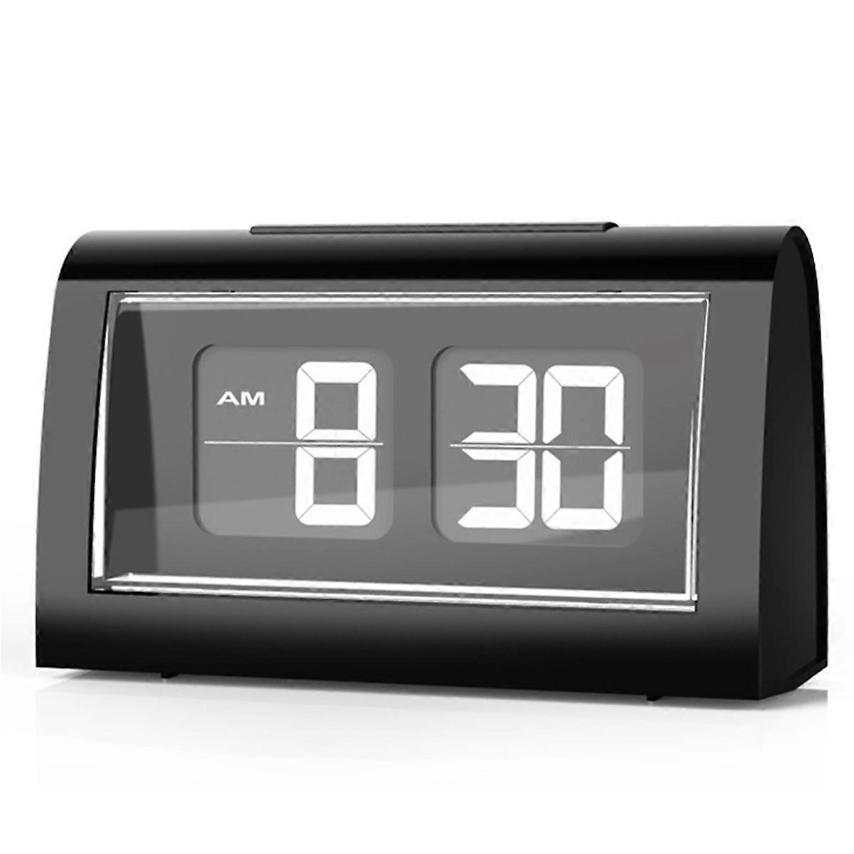 Large Flip Digital Alarm Clock - Battery Powered for Bedside/Office
