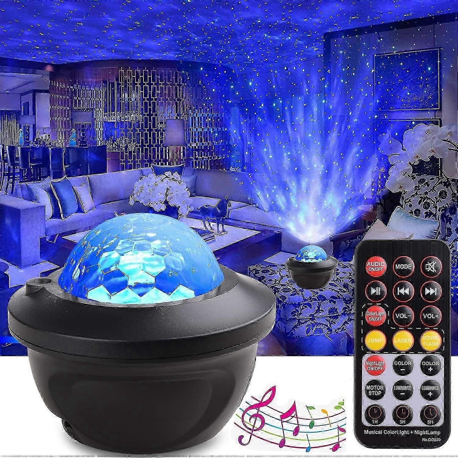 Starry Sky Light Projector Built-in Bluetooth Speaker Night Light Bedroom