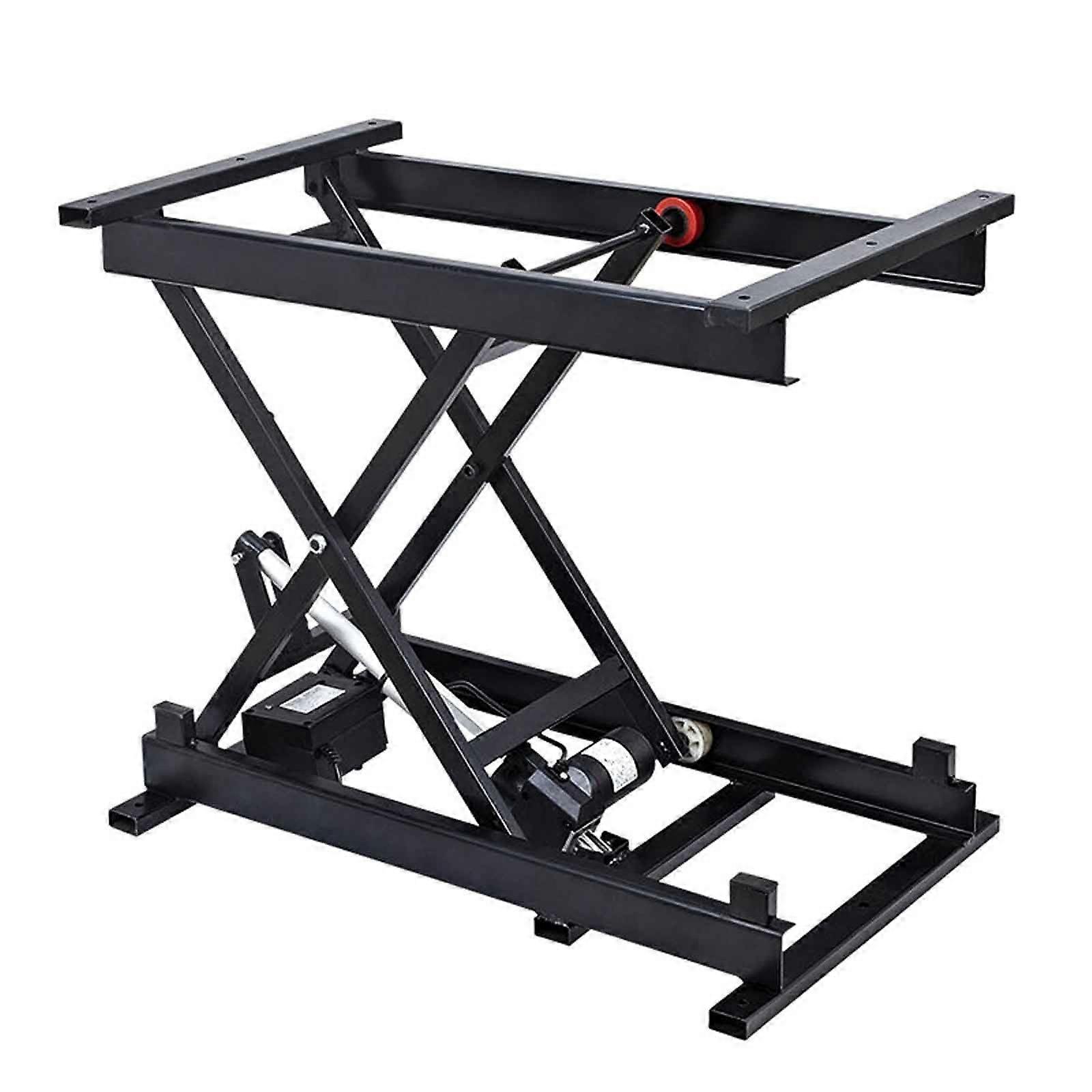 Electric Scissor Lift Table 176 Lb Capacity Remote Control Elevating Coffee Table With Metal Bearings, Adjustable Height