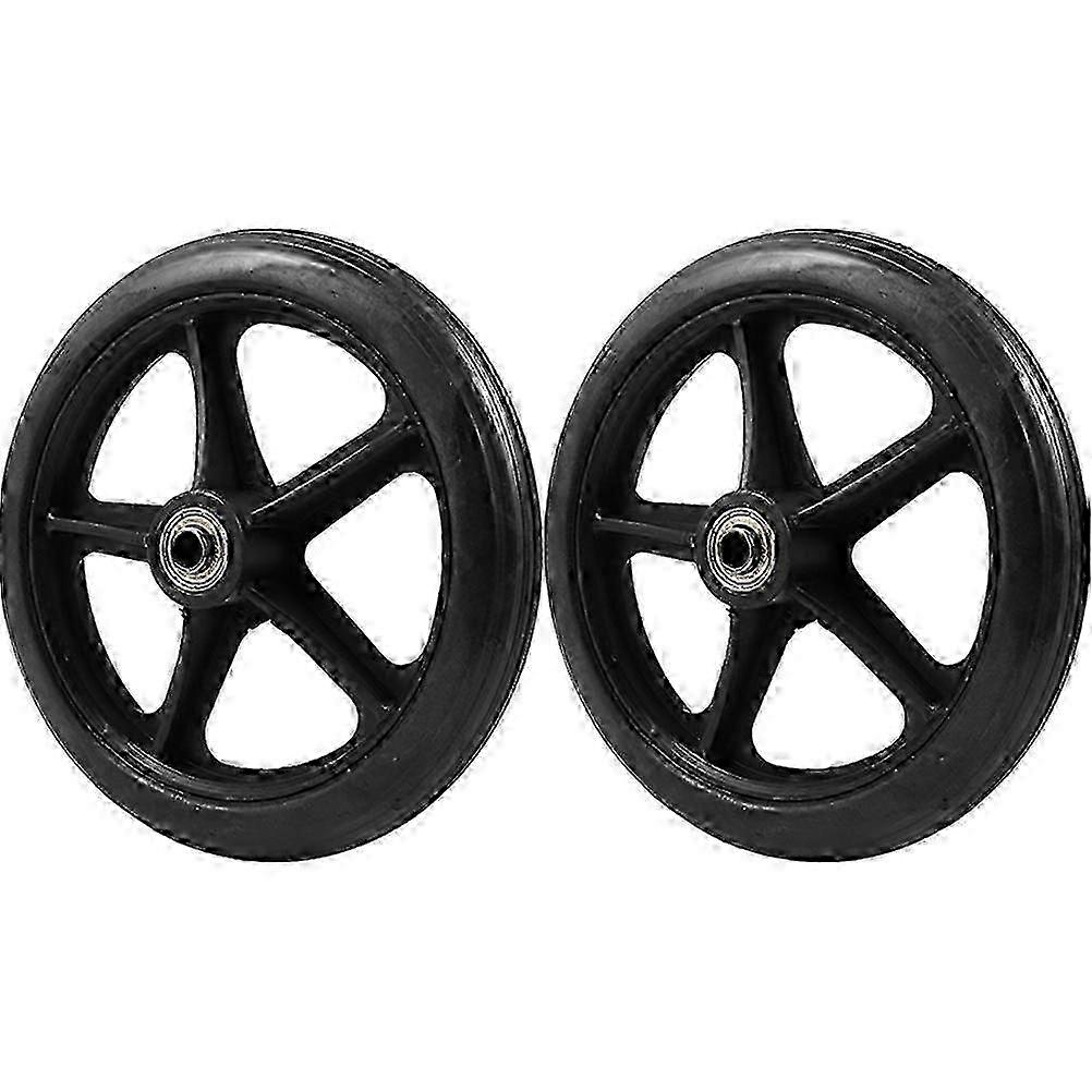 Universal Walker Wheels Replacement Parts For Elderly Mobility 5.95.92in Black Wear-resistant Functionality 2pcs