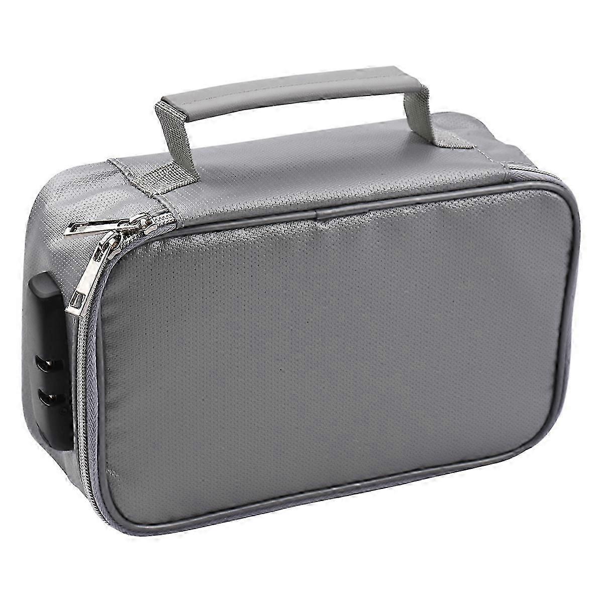 document organizer bag with 3-digit lock zipper closure fire water resistant pouch multi-layer storage