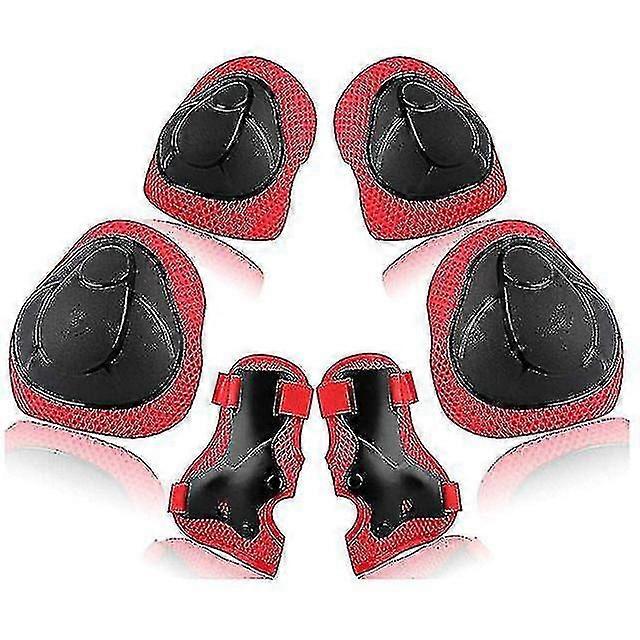 6st skyddsutrustning set för barn barn knäskydd armbågskuddar handled