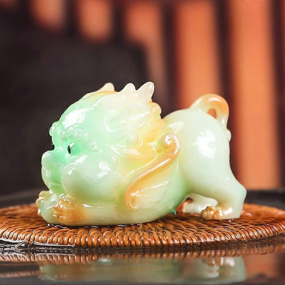 Figurines Tea Table Ornaments Tea Set Statue Accessories Color Changing Home Office Desk Decor