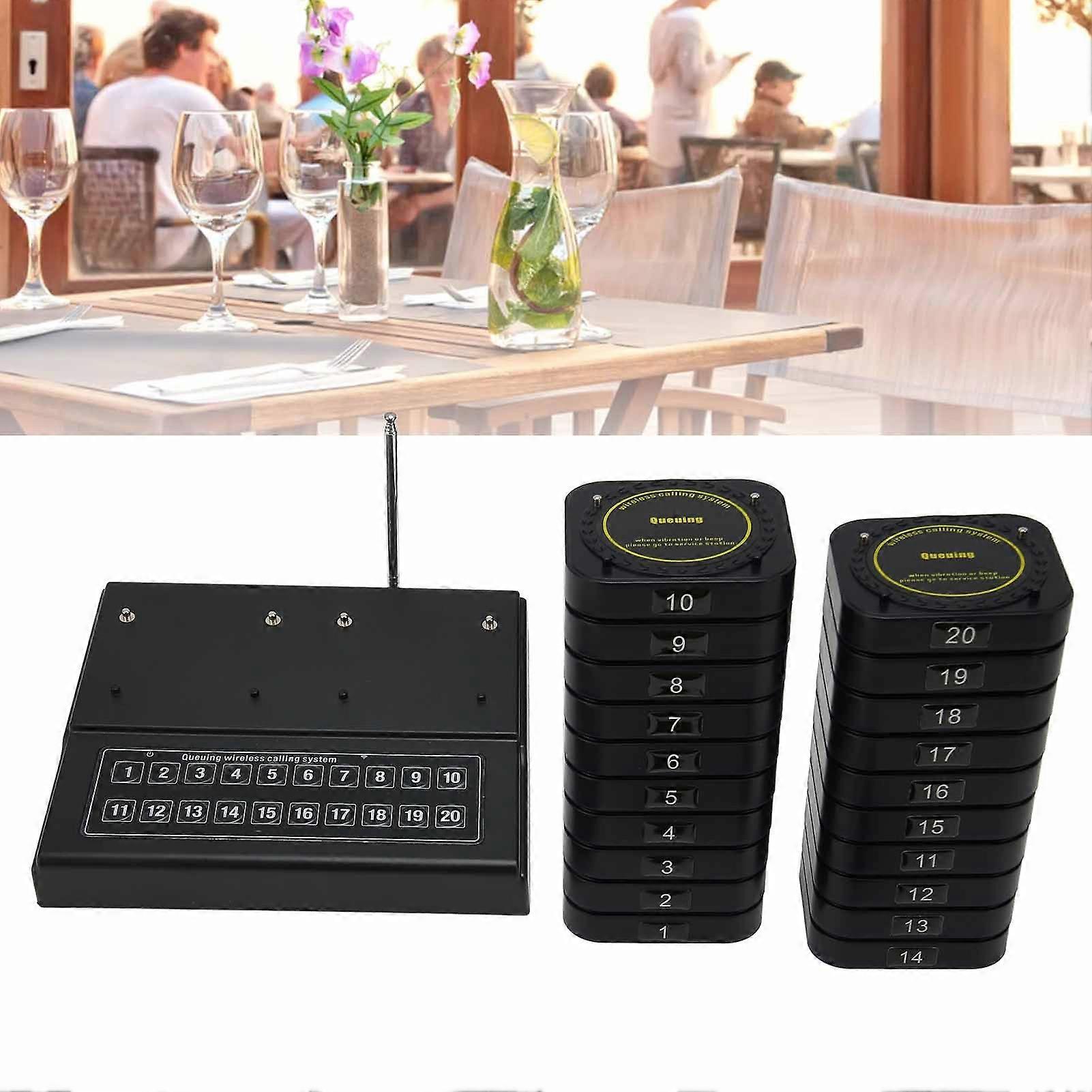Wireless Calling System 1 Host Controls 20 Pagers for Restaurants