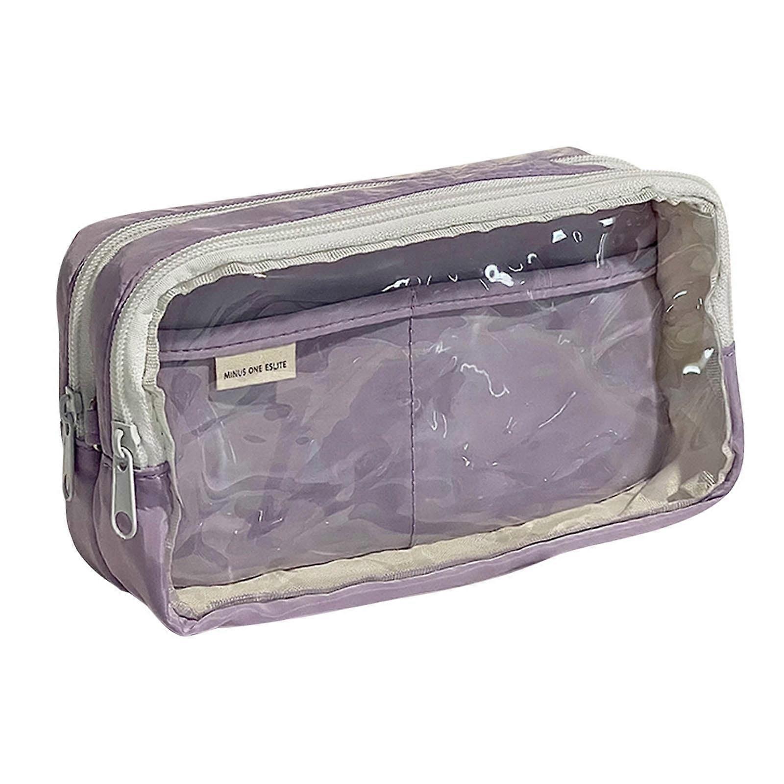 YOBOLK Clearance! Transparent Multi-layer Pencil Case, Large Capacity, Compatible with School & Office Use for High School Students