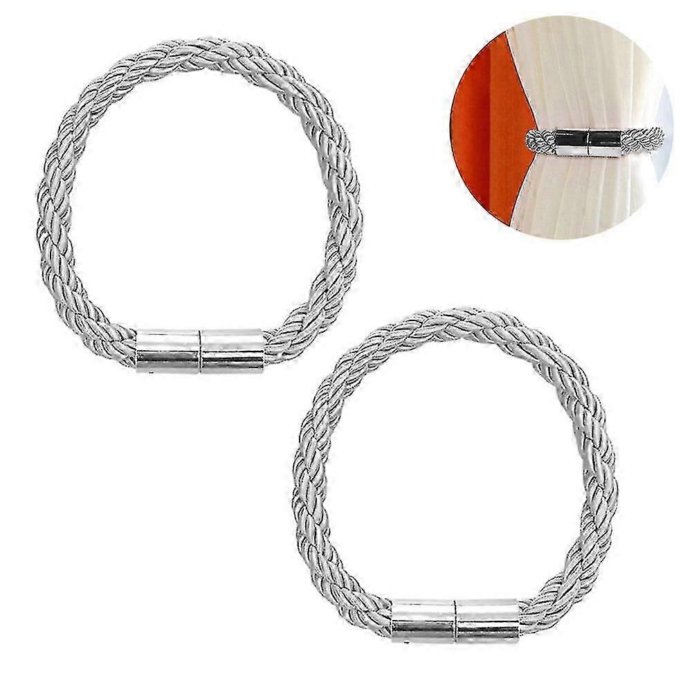 2 Pcs Strong Magnetic Curtain Tiebacks Decorative Rope Holdbacks