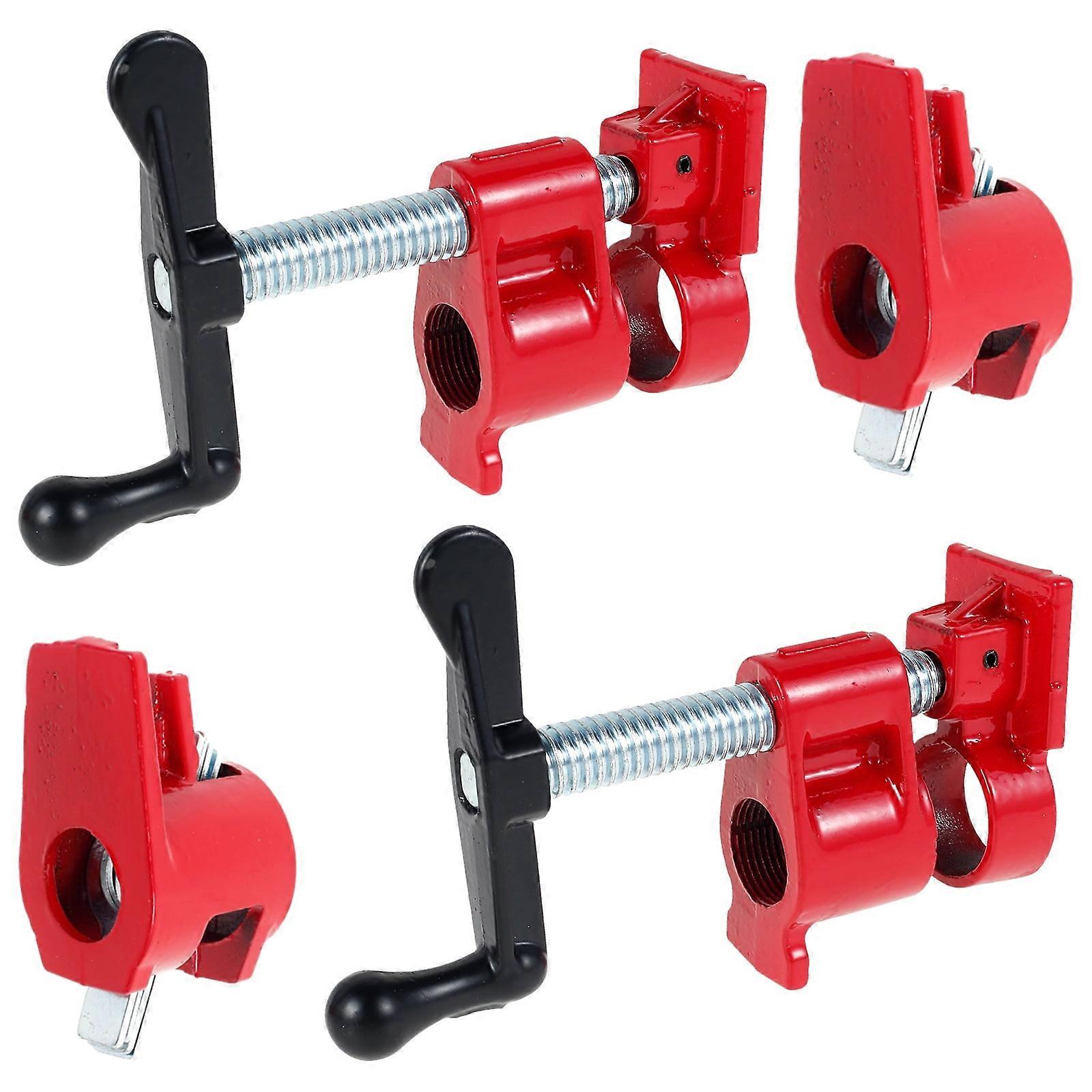 Wekvgz 2pcs 3/4" Pipe Clamps, Adjustable Heavy Duty Woodworking Clamp Set with Comfortable Grip for Carpentry, Compatible with 3/4" Pipes