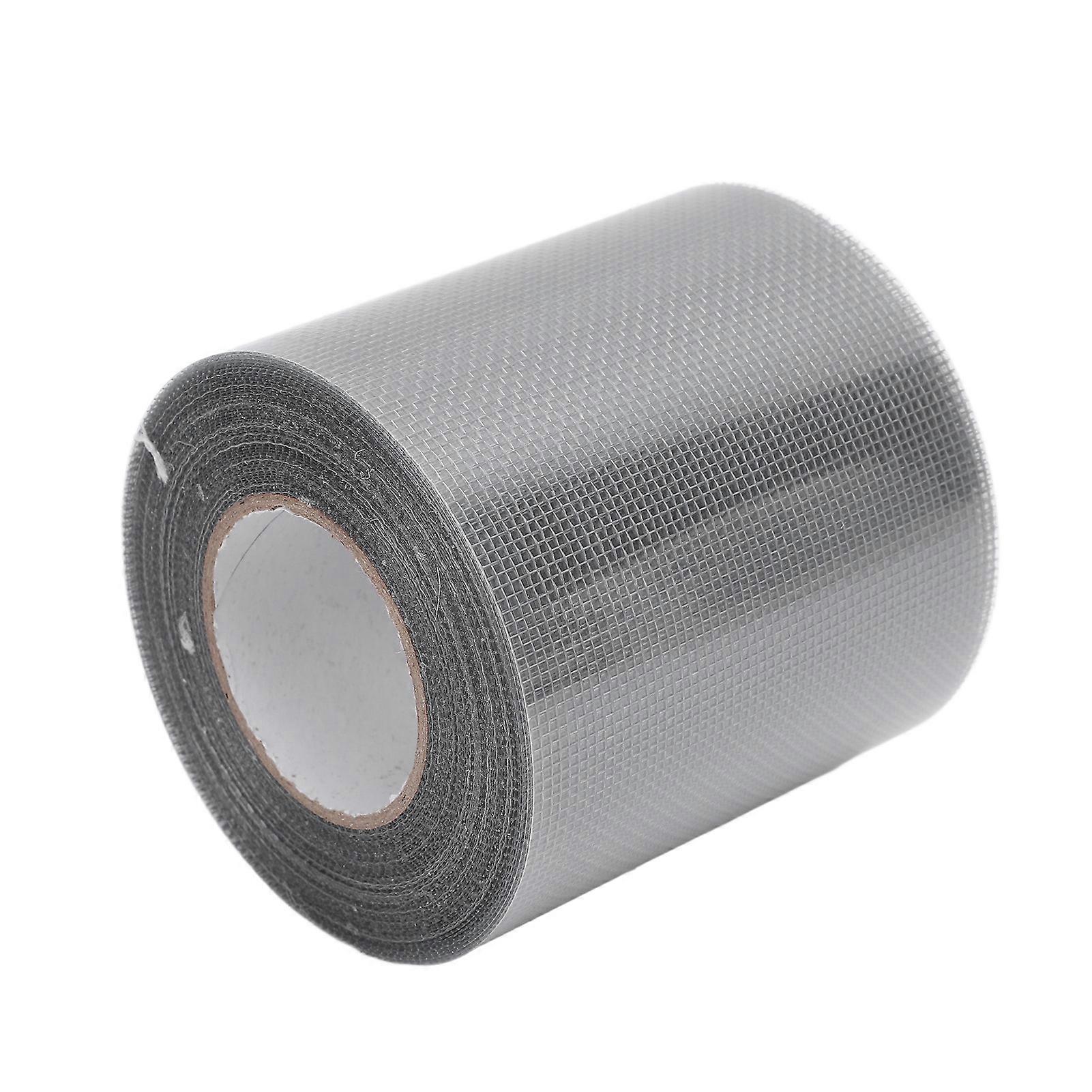 Window Screen Mesh Patch Self Adhesive Tape Roll for Camping Tent Home Door Bed Net Repair Gray 