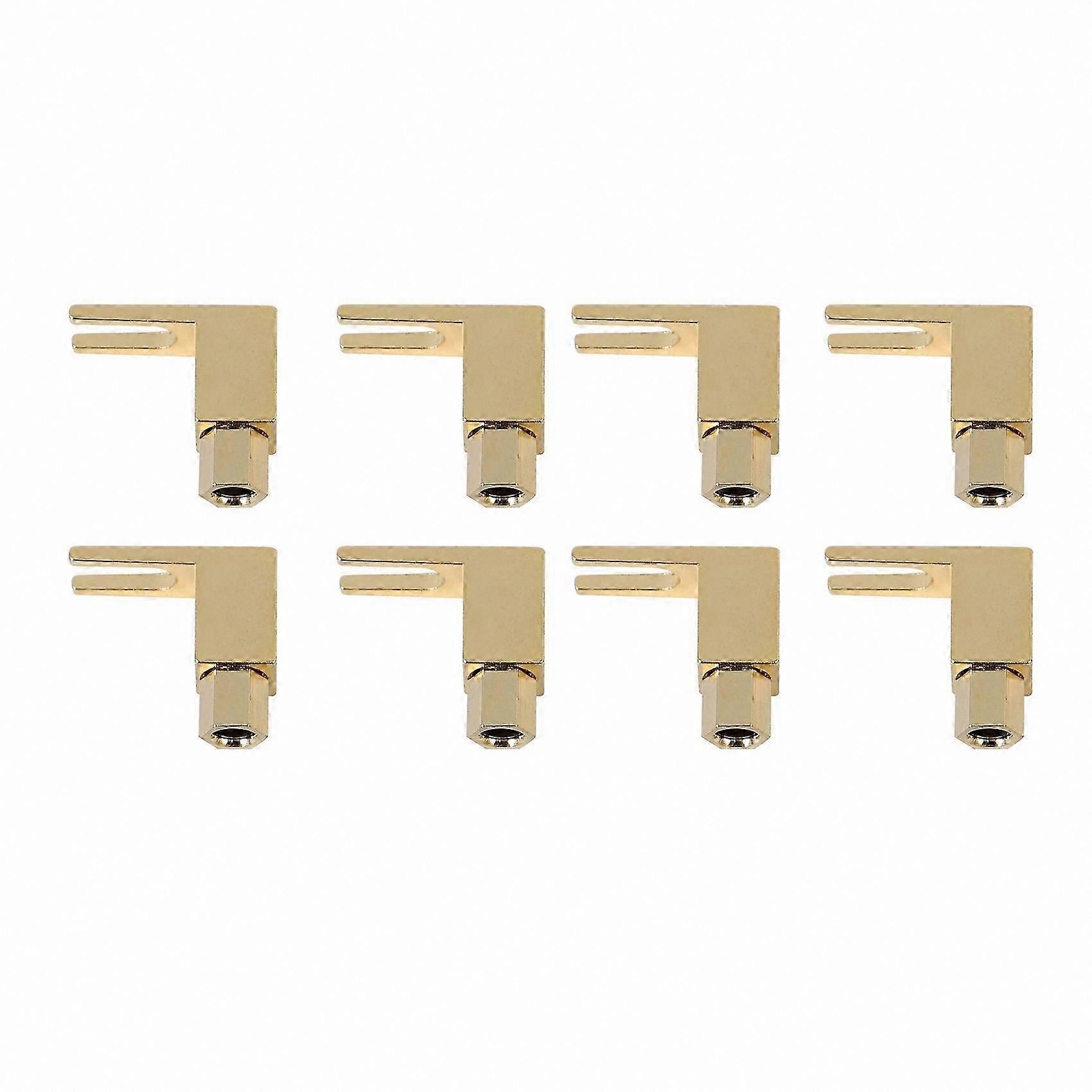 8-Piece Premium Banana to Spade Adapter Set for Speaker Cable Connection