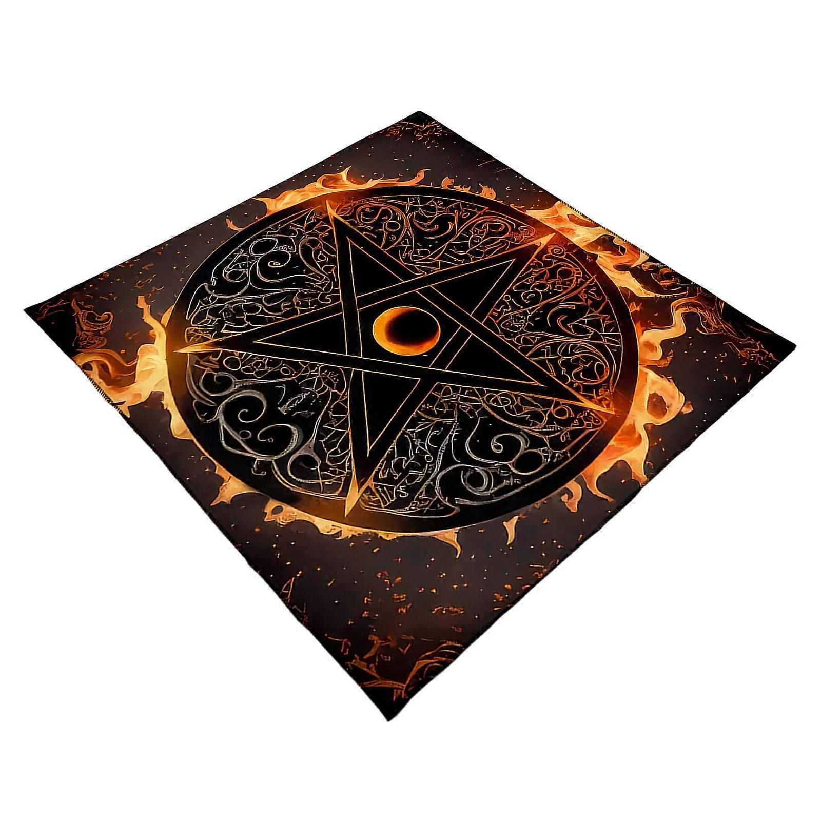 Square Altar Decorations Tablecloth Witchcraft Divination Altar Table Cloth Multifunctional Tarots Card Table Cover  B 75x75cm