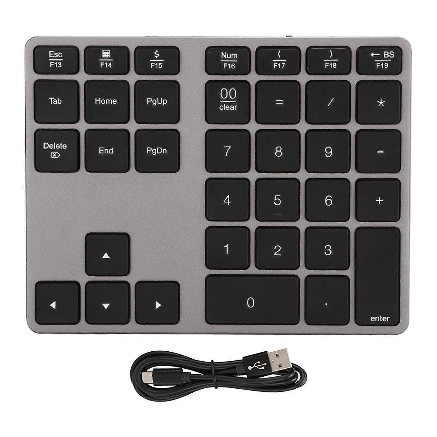 BT308 35 Keys Numeric Keypad Rechargeable Wireless Ultra Thin Keyboard Compatible with Bluetooth 5.0