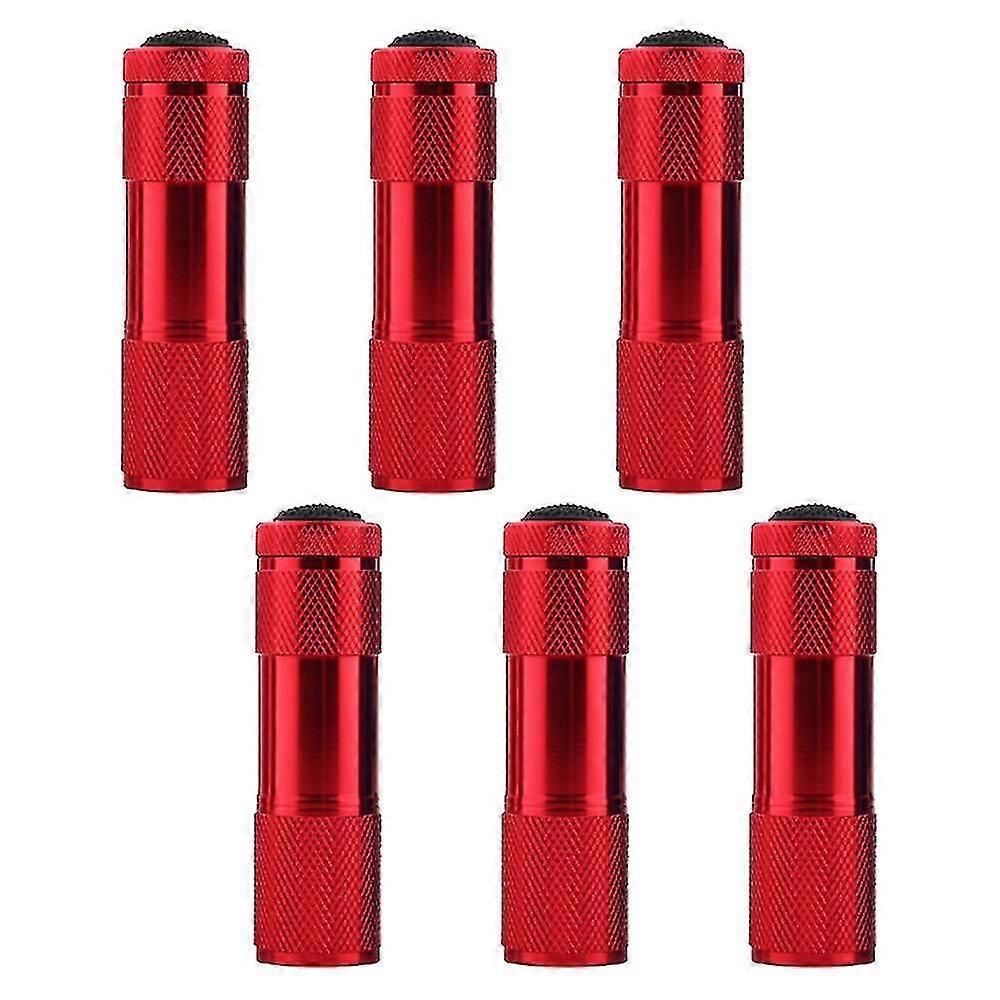 6pcs 9led Violet Light Flashlight, Uv Money Detector Lamp