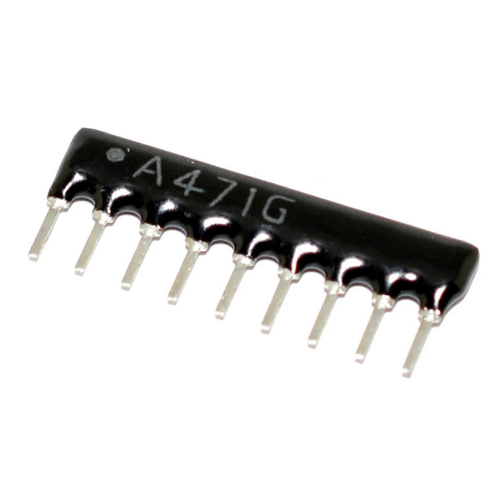 Resistor Network Array 10Pin 2.54mm Pitch, 10Pcs, 1K 2.2K 3.3K 4.7K 5.1K 10K A102J A222J A332J (A10P3.3K(332))