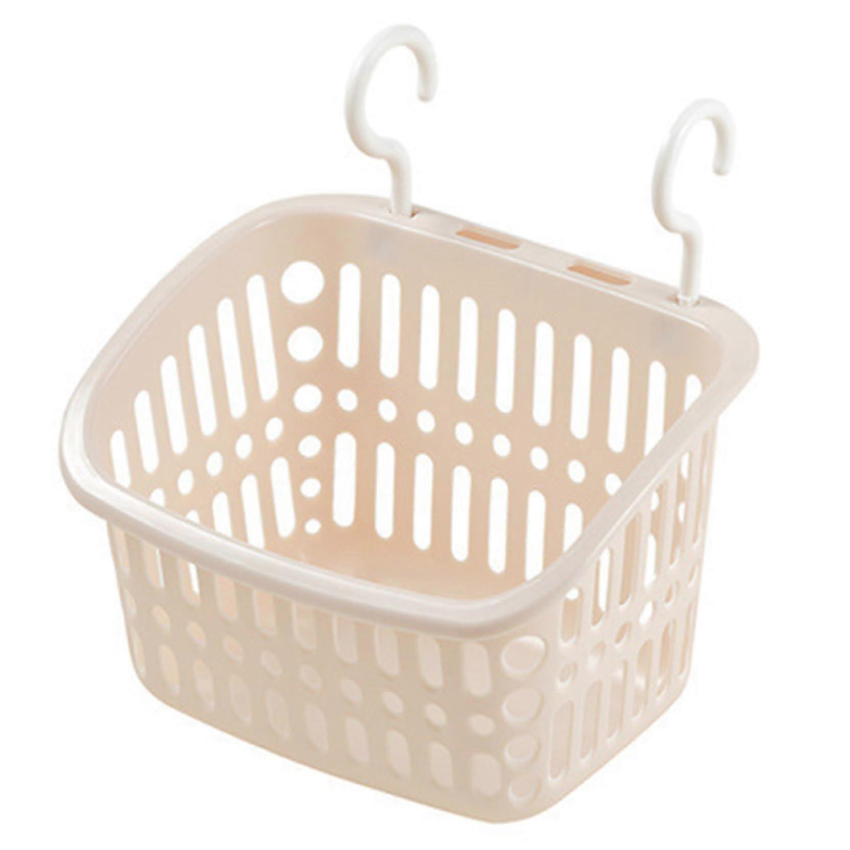 Shower Caddy Hanging Plastic Storage Basket With Draining Holes SpaceSaving Small Shower Organizer For Inside Shower