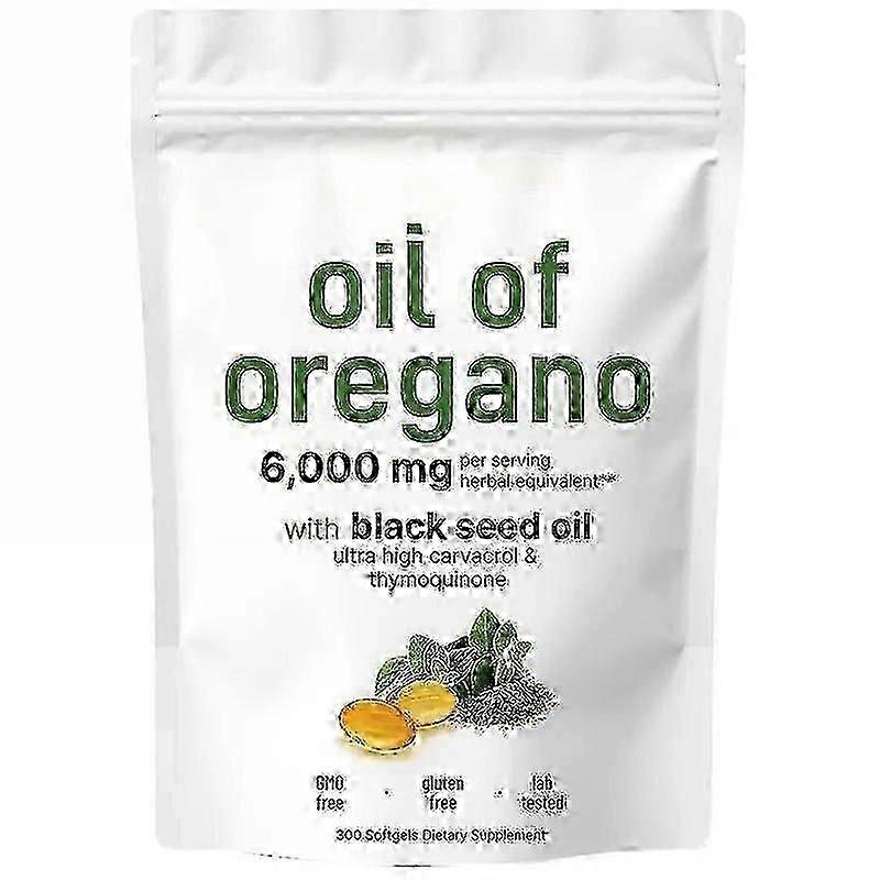 שמן אורגנו, שמן זרעי שחור 6000 מ"ג, ג'לים וסומק תזונתיים, 300 יחידות