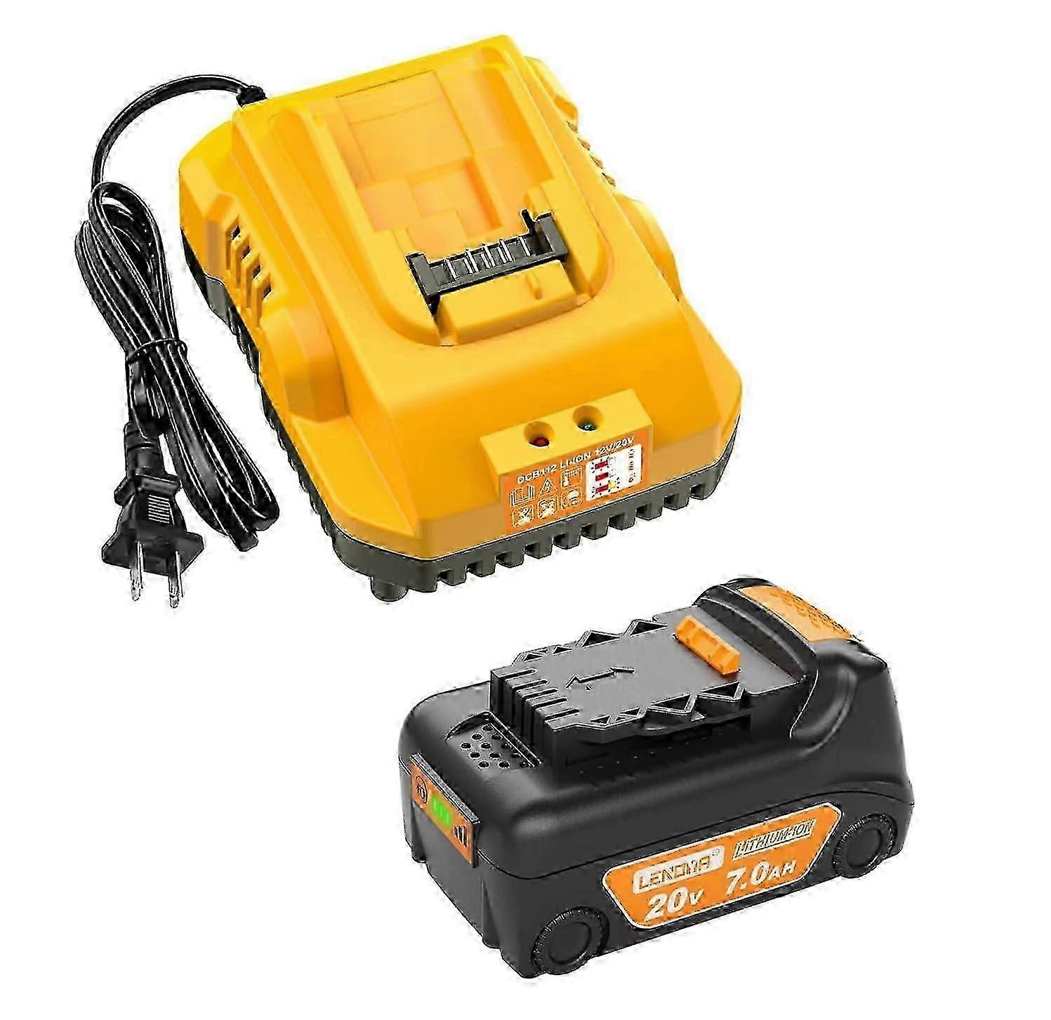 Upgraded 7.0Ah Replacement for Dewalt 20V Max Battery 1Pack with DCB112 Charger 888