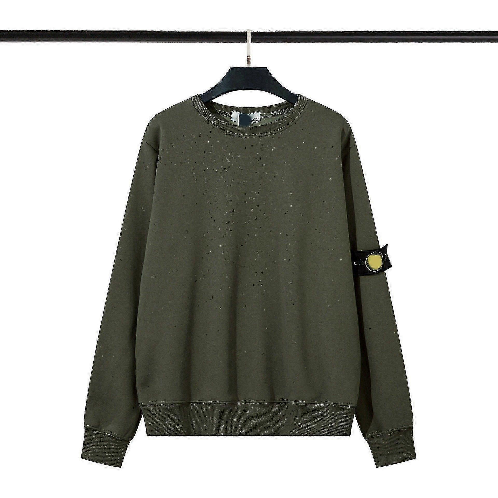 Pierre Classique Version Correcte Couleur Unie Col Rond Insigne À Manches Longues Hommes Et Femmes Même Style Pullchemise Île Couple