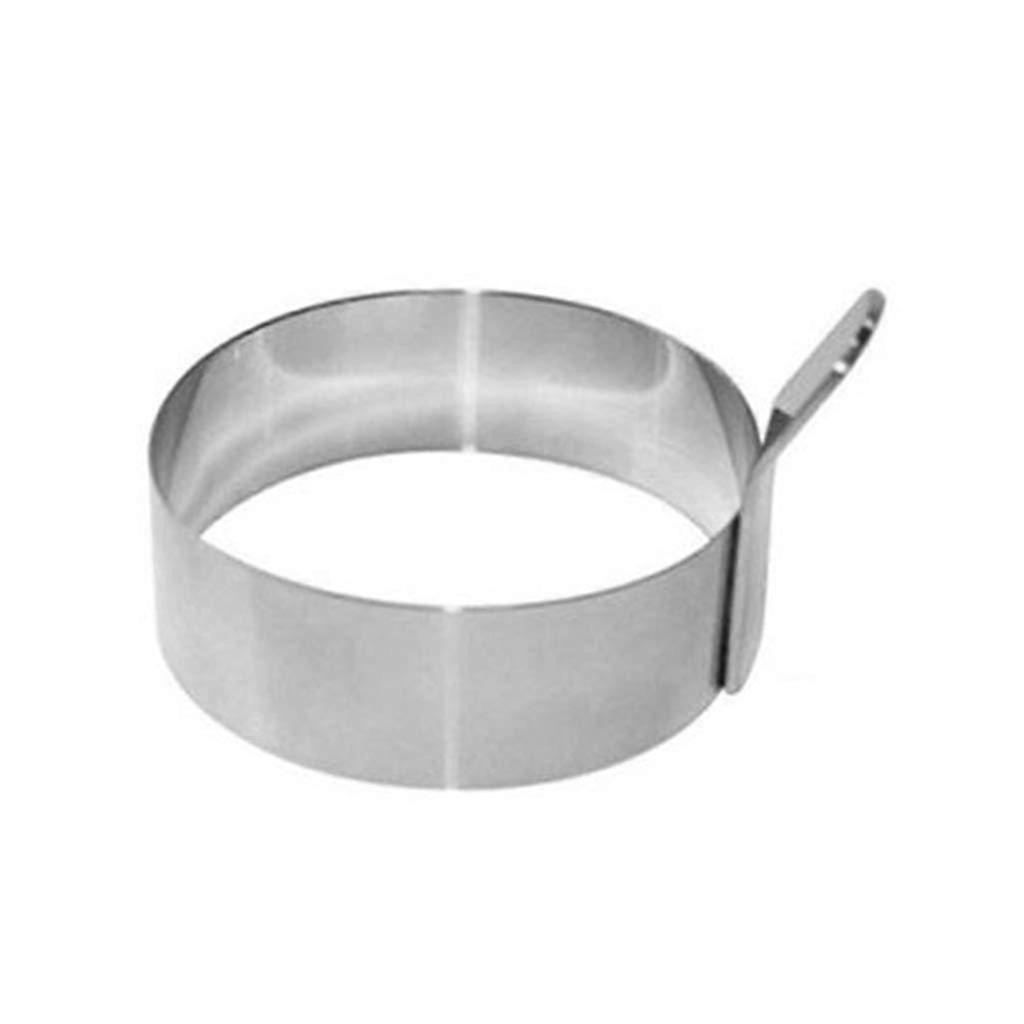 Stainless Steel Fried Pancake Mold 7.5 cm Diameter Silver Kitchen Accessory Pancake Ring