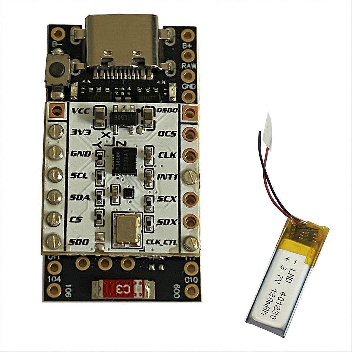 -45686 + QMC6309 with NRF52840 Stacked-SmolSlime Module with Battery for SlimeVR Tracker and Smol S