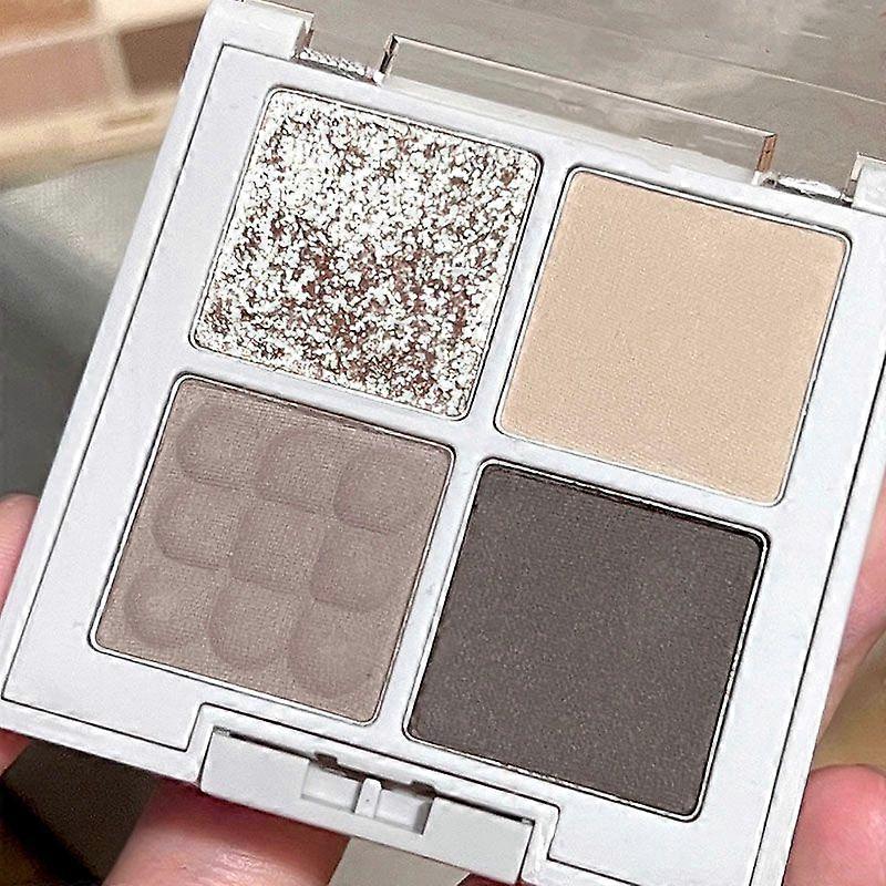 4-color Eyeshadow Palette Pearlescent Matte Eyeshadow Long Lasting Burst Flash Eyeshadow To Create A Smoky Makeup Look