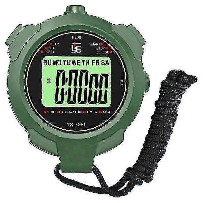 Gym Stopwatch with Dual Memory and Backlight compatible with Workouts