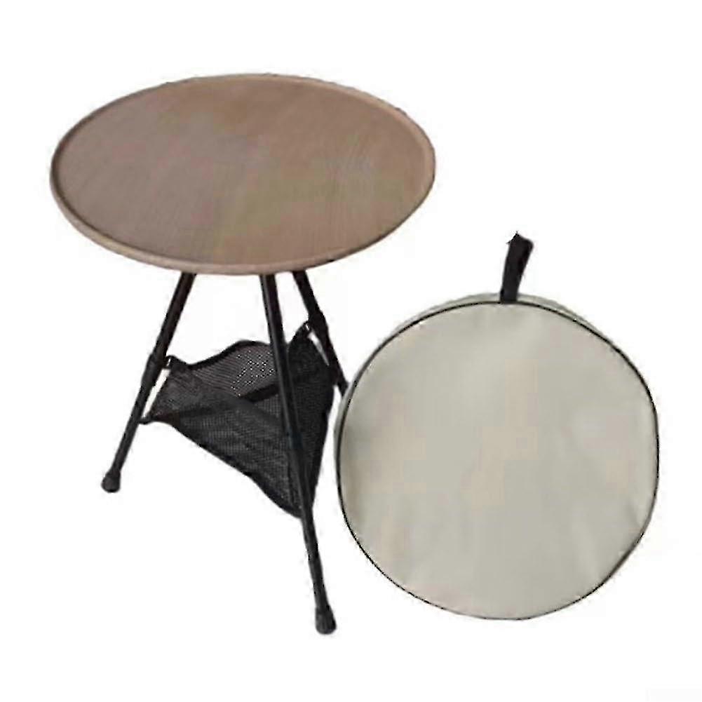 Easily Adjustable Portable Table For Outdoor Activities And Events Brown Adjustable Height