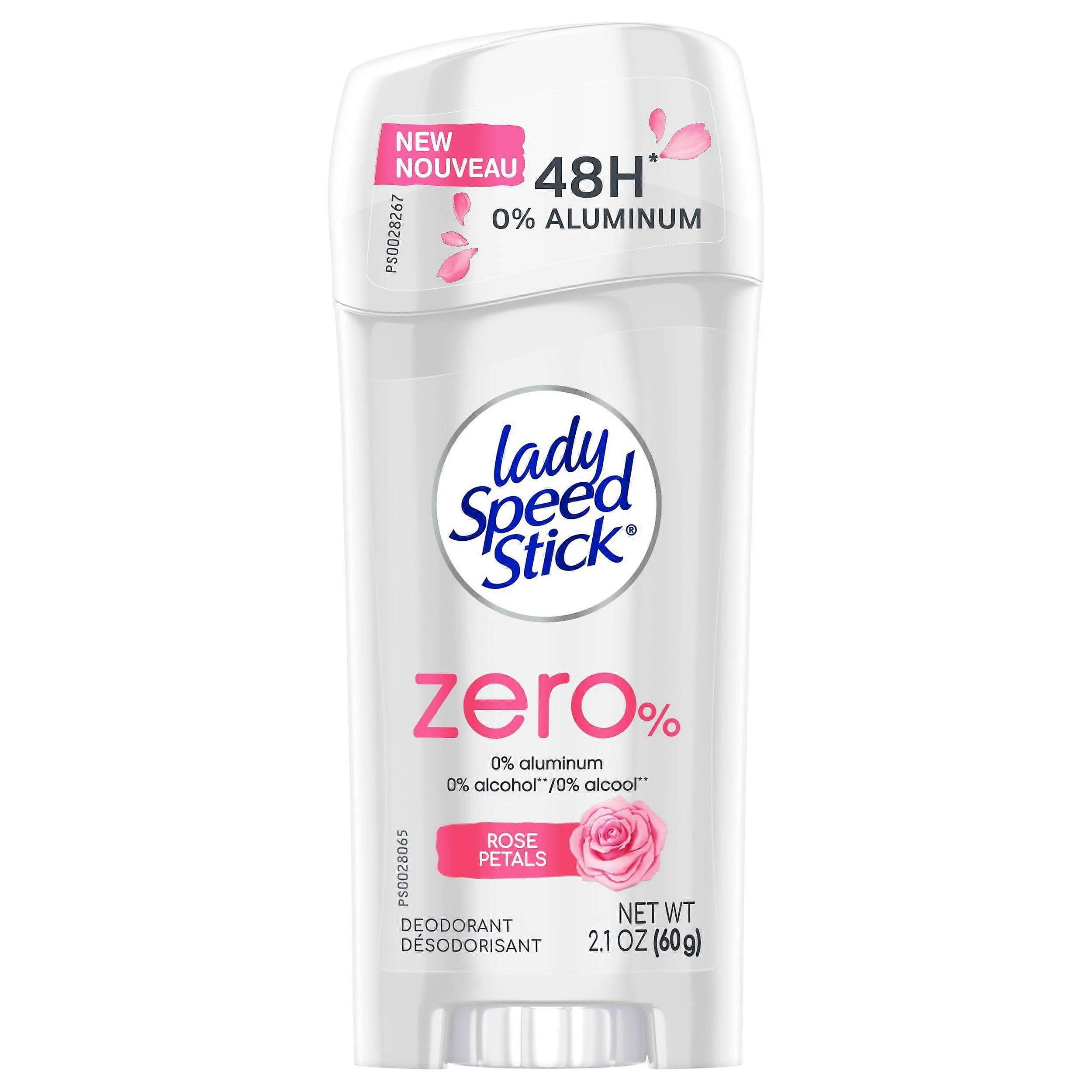 Lady Speed Stick Zero Αποσμητικό Για Γυναίκες, Ροδοπέταλα, 2.1 Oz