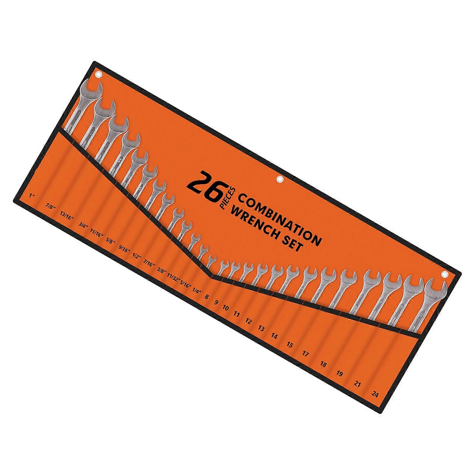 26Pcs Open End Wrench Set Flat Wrench Tool Multifunctional for Plumbing Tubing Gas Nozzle Double Ended Open End Wrench Multicolor