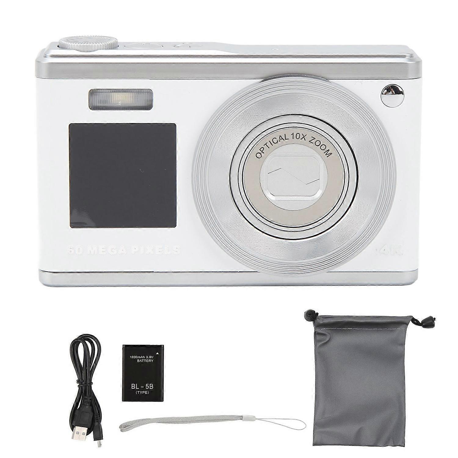 Digital Camera 2.88in IPS Screen Anti Shake 10X Optical Zoom 1000mAh Auto Focus Vlogging Camera Buil