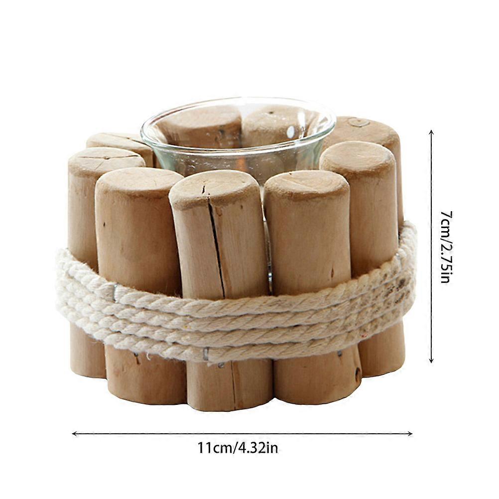 Wooden Candle Holder for Candle 1Set Creative Simple Candlestick Decor