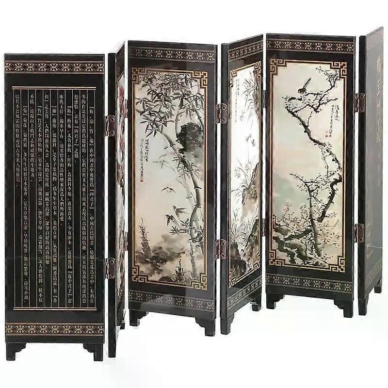 מסך מתקפל מעץ בגודל מיני רטרו nament חדר שינה סלון דקור שישה פאנלים מחיצת קיר מחיצות פרטיות חדר מפריד