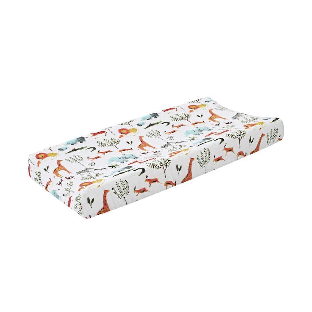 Forest Animal Changing Table Pad Cover Soft Cotton Polyester for Baby Nursery Changing Mat