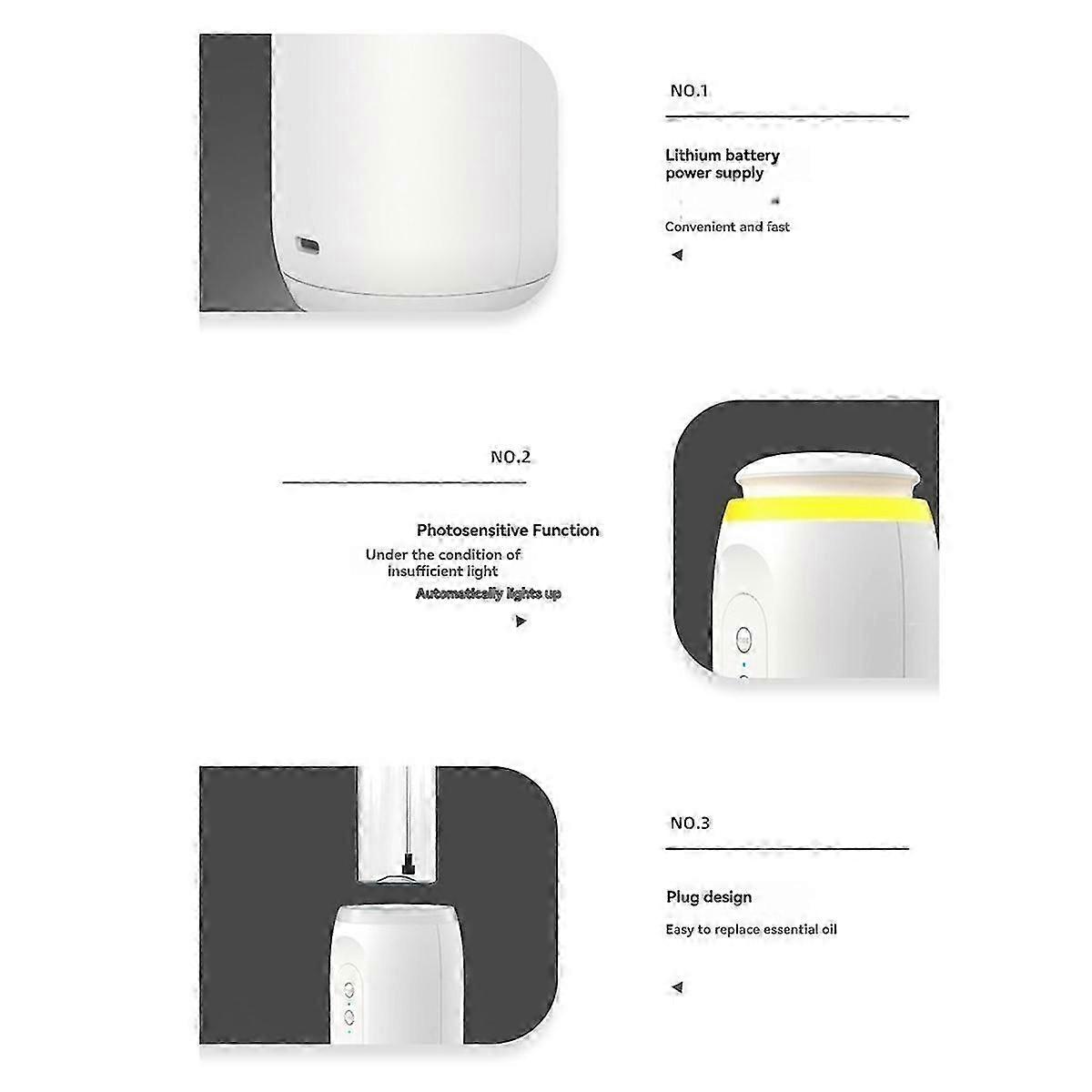 300m3 Wall Plug Aroma Diffuser with Sensor Night Light Smart Bluetooth App Fragrance Diffuser UK Plug B