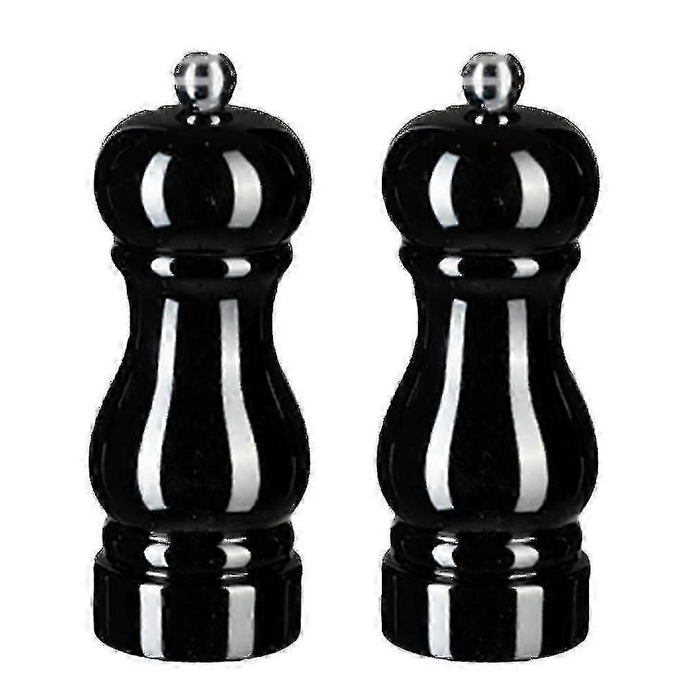 Conjunto de moedor de sal e pimenta, moinhos de pimenta manuais com grosseria ajustável, Moedores de especiarias recarregáveis