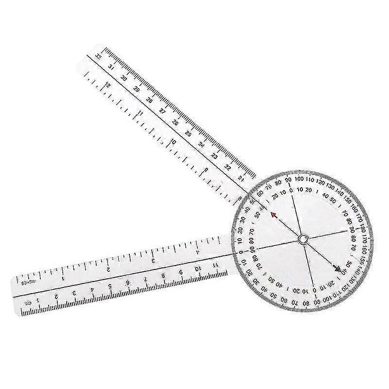 Goniometer διαφανές ορθοπεδικό χάρακα γωνίας πλαστικό γορνιόμετρο 360 βαθμό
