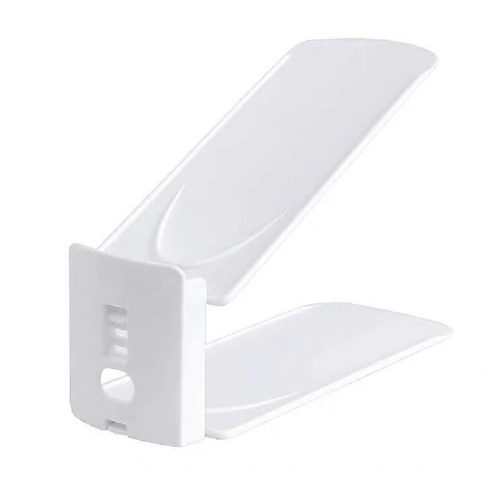 Adjustable Shoe Rack Double Layer Space Saving Shoe Organizer 5pcs Set for Bedroom Dorm (Grey White)