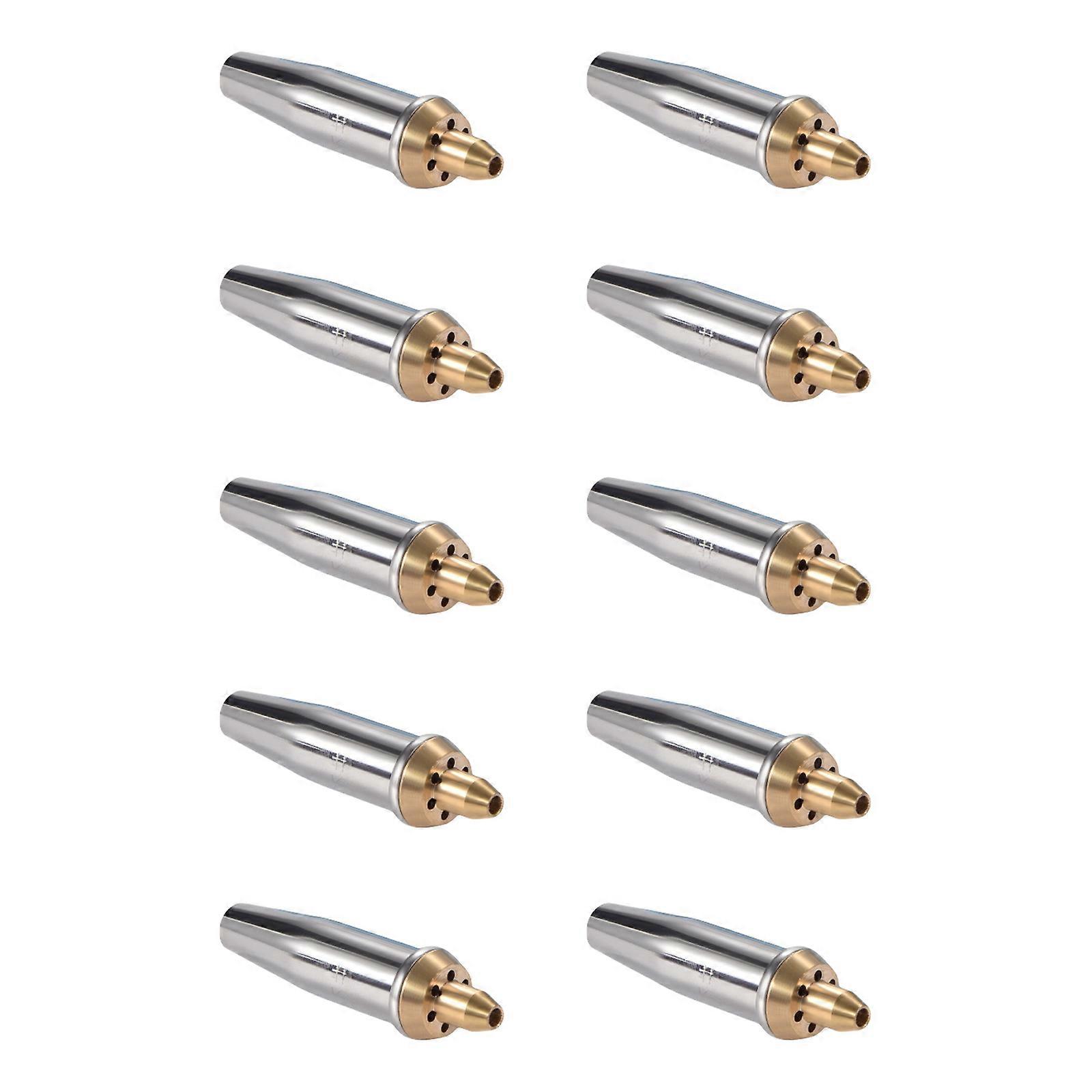 10Pcs G07-30 100 Stainless Steel Liquefied Gas Cutting Torch Cutting Tip Cutting Torch Nozzles Split Nozzle Attachment Multicolor