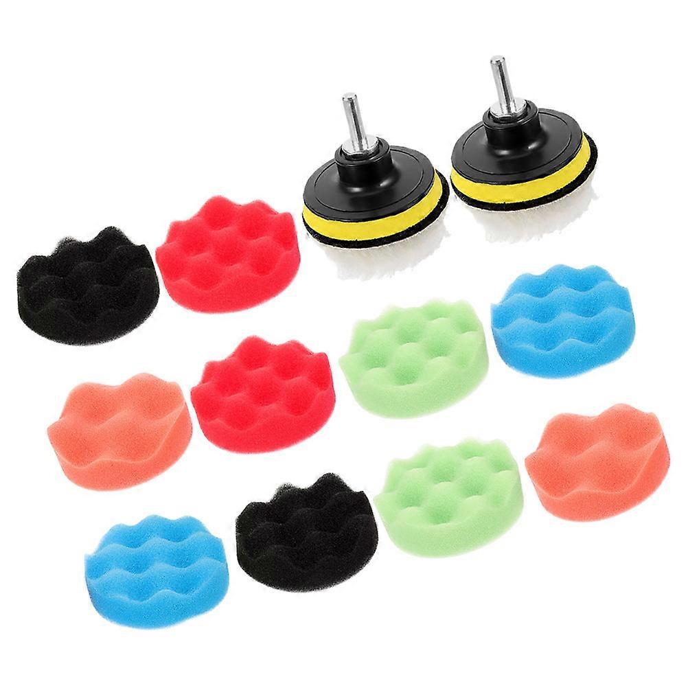 Car Polishing Drill Buffer Polisher Attachment with Buffing Sponge Pads 2Sets