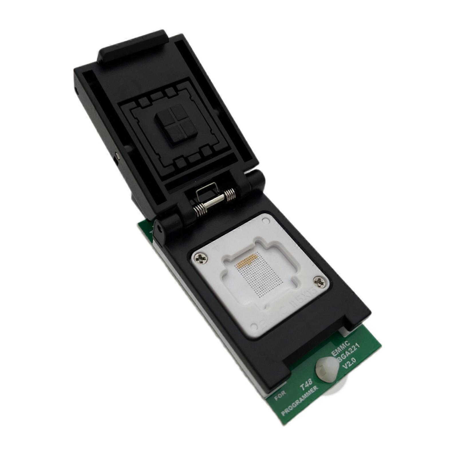 EMMC BGA221 Chip Adapter V2.0 Programmer Adapter Programming Double Head Probe Socket Adapter For T48 Programmer Multicolor