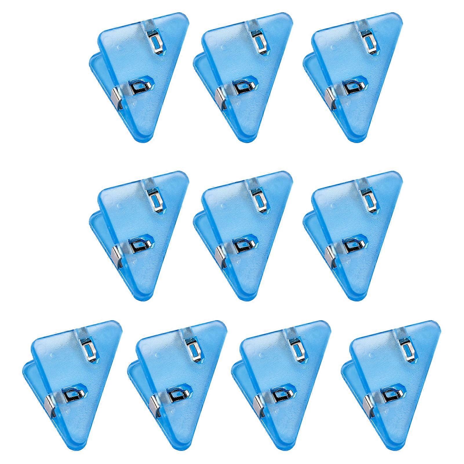 Hesroicy Multifunctional Transparent Triangle Clips - Reusable Desktop Binder Clips for Office