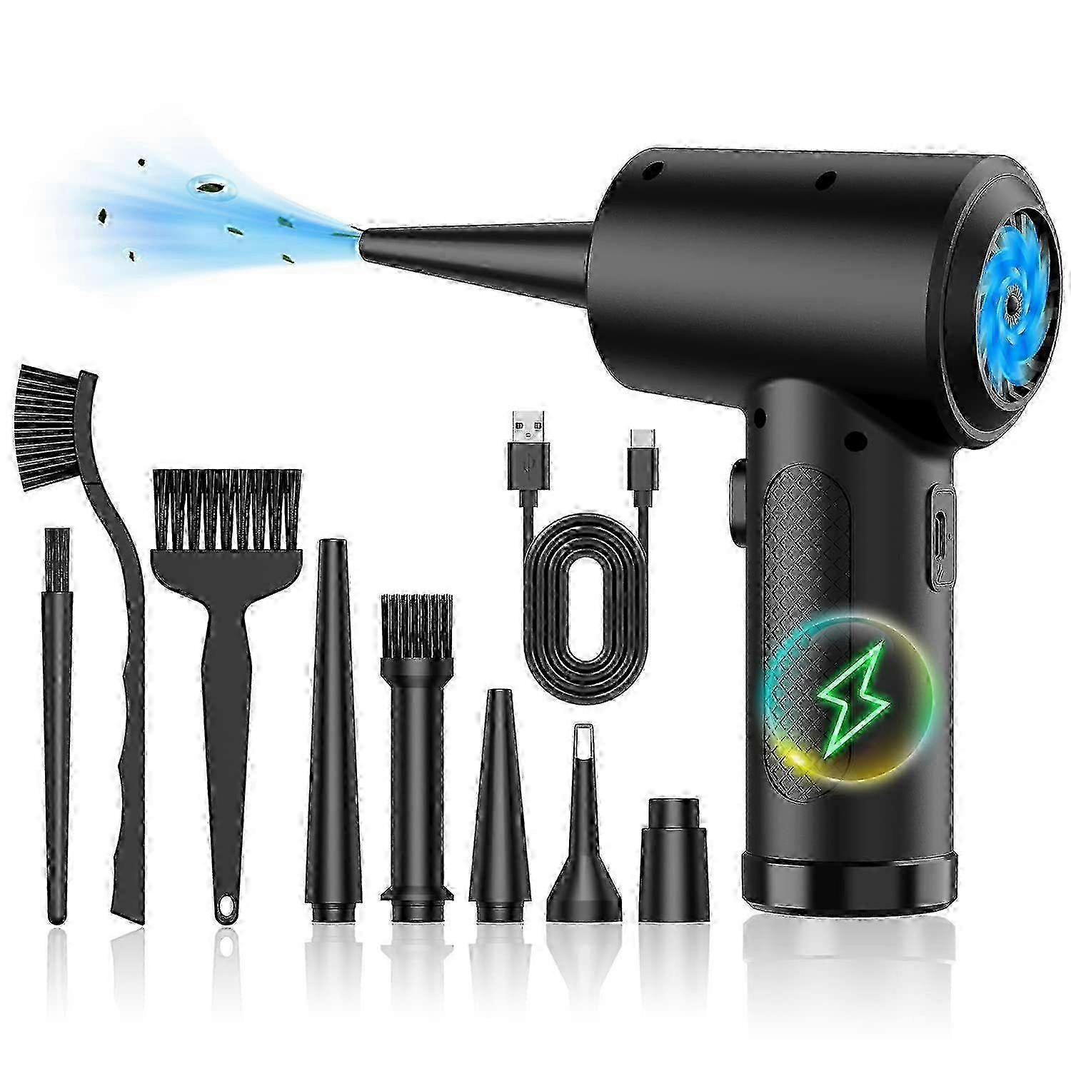 OHP C15 High-speed Portable Air Duster Cordless Rechargeable Jet Fan with Three Gears Deep Cleaning Dust Fan