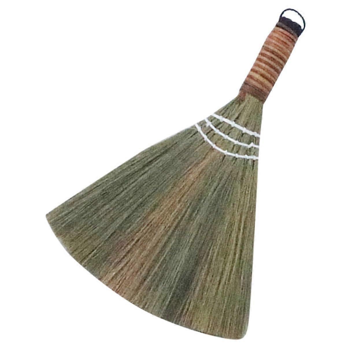 Wooden Table Dust Brush with Handle for Desktop and Wall Cleaning, Manual Sweeping Tool