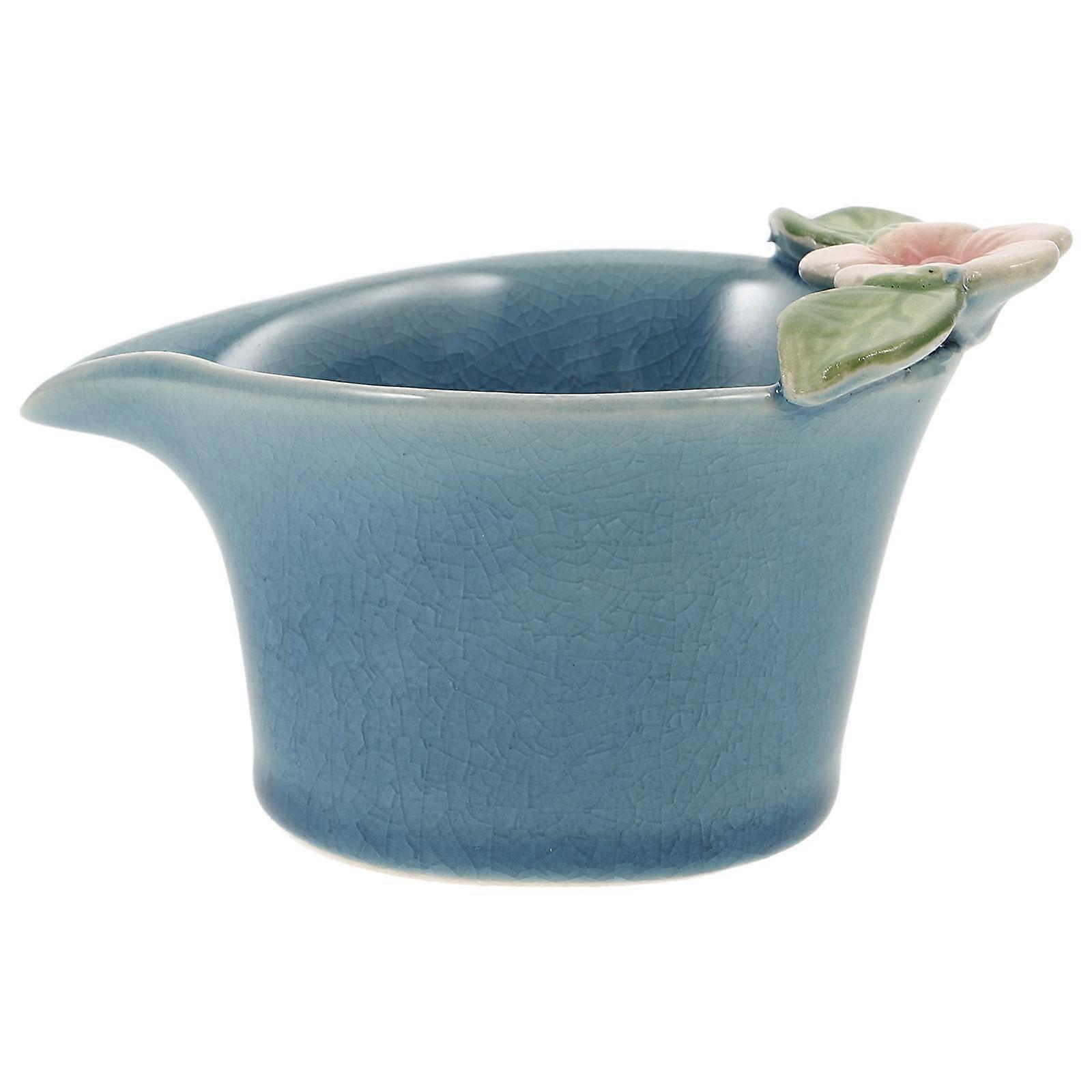 Mixing Bowl Ceramic Storage For Culinary Applications Blue 1Pack