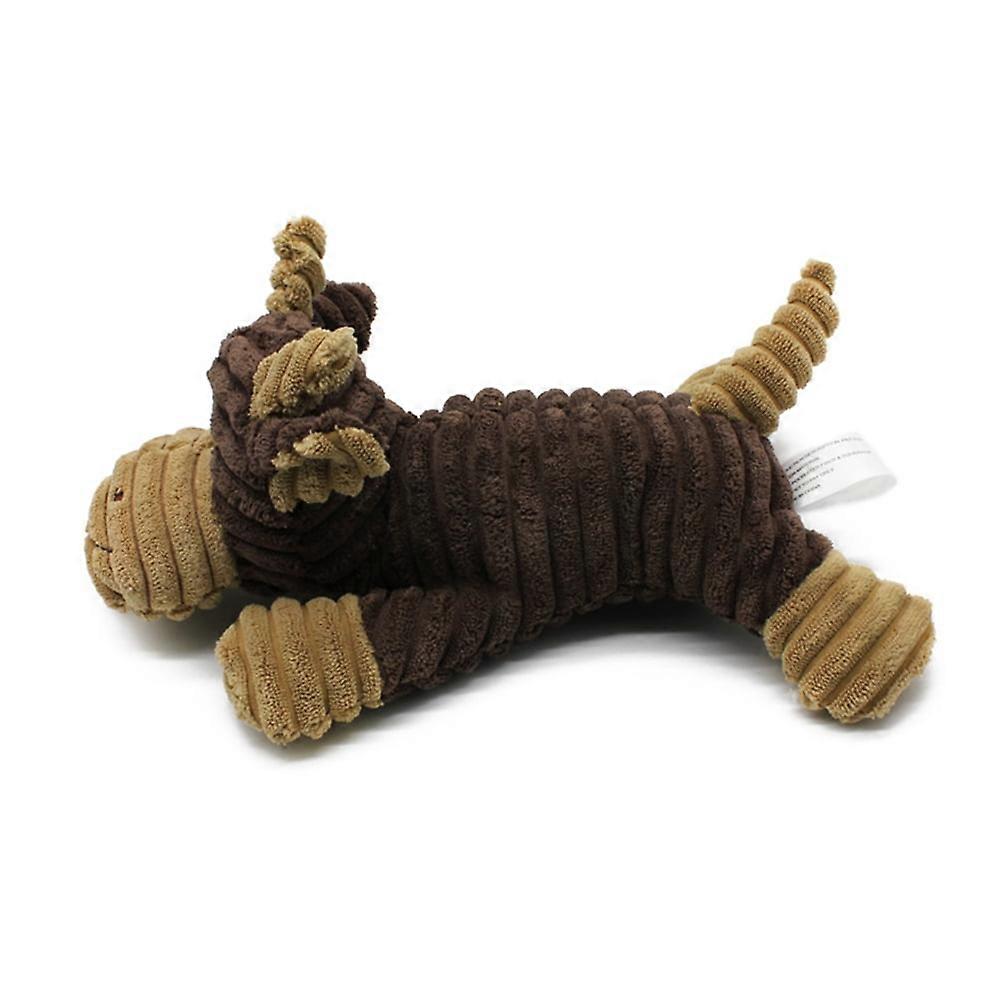 Chew Toys for Small & Medium Dogs - Squeaky Plush Puppy Toys, Corduroy Stuffed Animal Chewers - Dog Teeth Cleaner