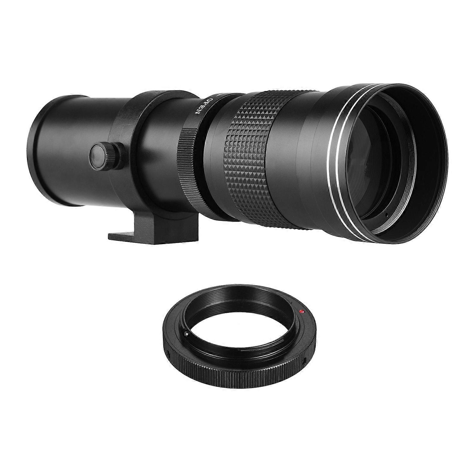 Camera MF Super Telephoto Zoom Lens F/8.3-16 420-800mm T2 Mount with AI-mount Adapter Ring Universal 1/4 Thread Replacement for Nikon AI-mount D50 D90