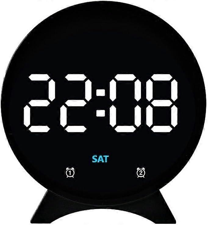 Electronic LED Alarm Clock with Date, Weekday, Temperature Display and Three Level Brightness