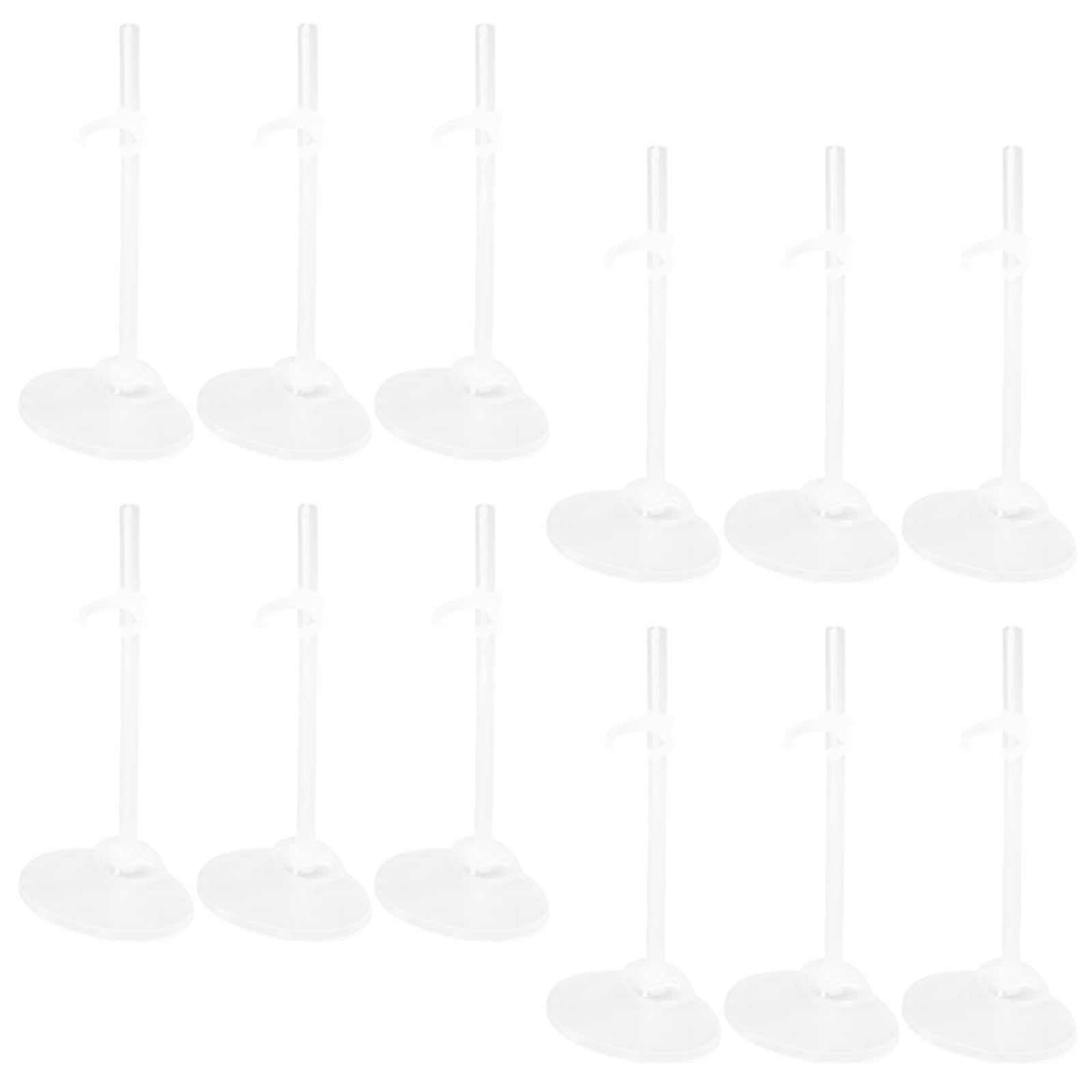 Plastic Doll Holder White with Adjustable Support for 36Pcs