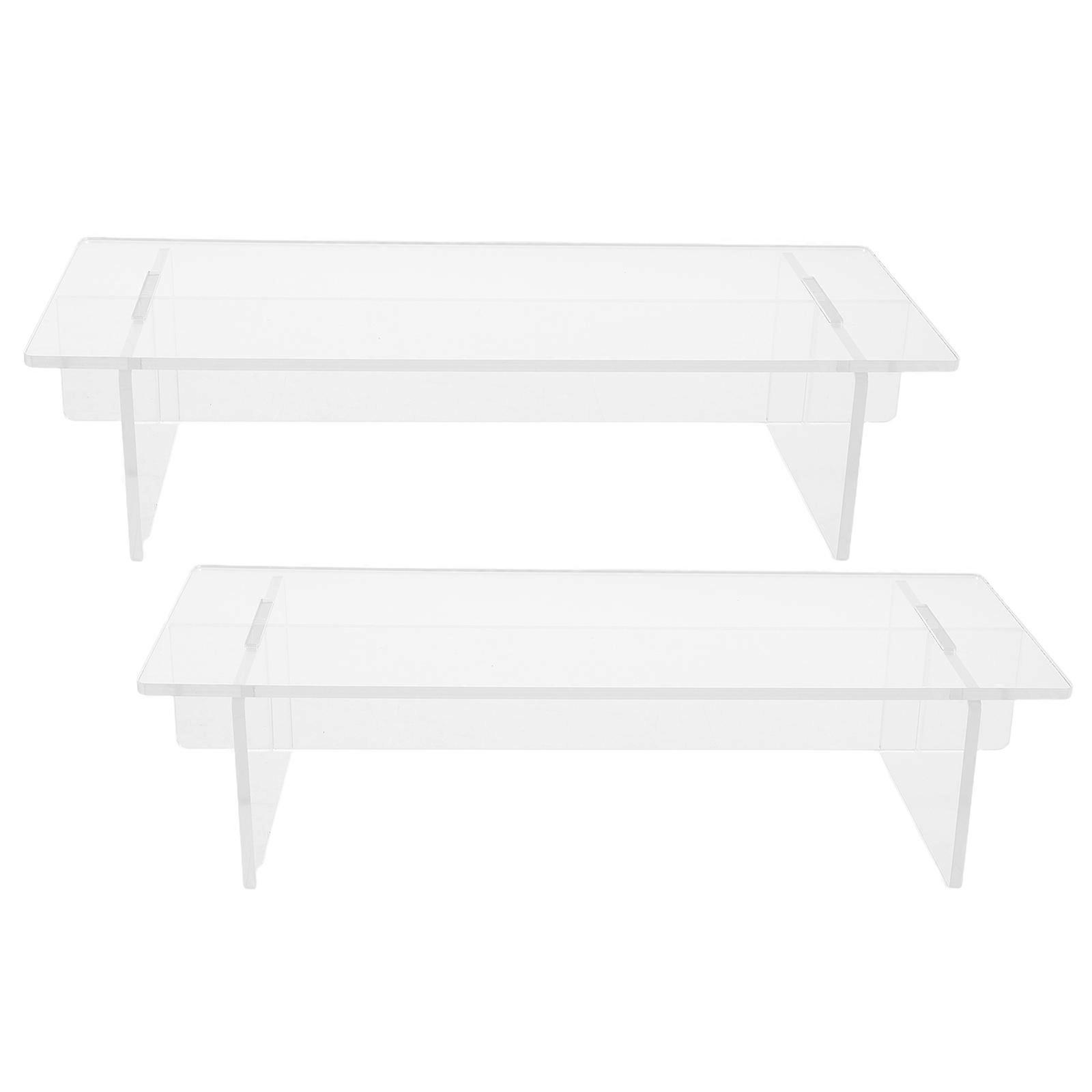 Transparent Display Riser Storage Holder For Action Figures Collectibles Modern Space-Saving Support 20.00X5.00X5.00CM Organize 2Pcs