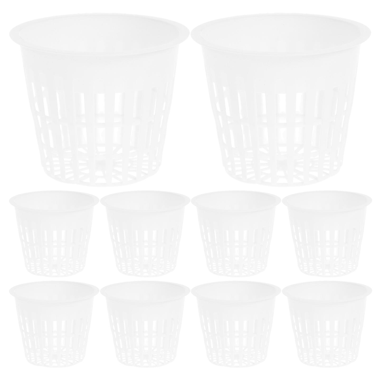 Water Cultivation Mesh Net Planter Plastic Pots for Plants 10Pcs Set