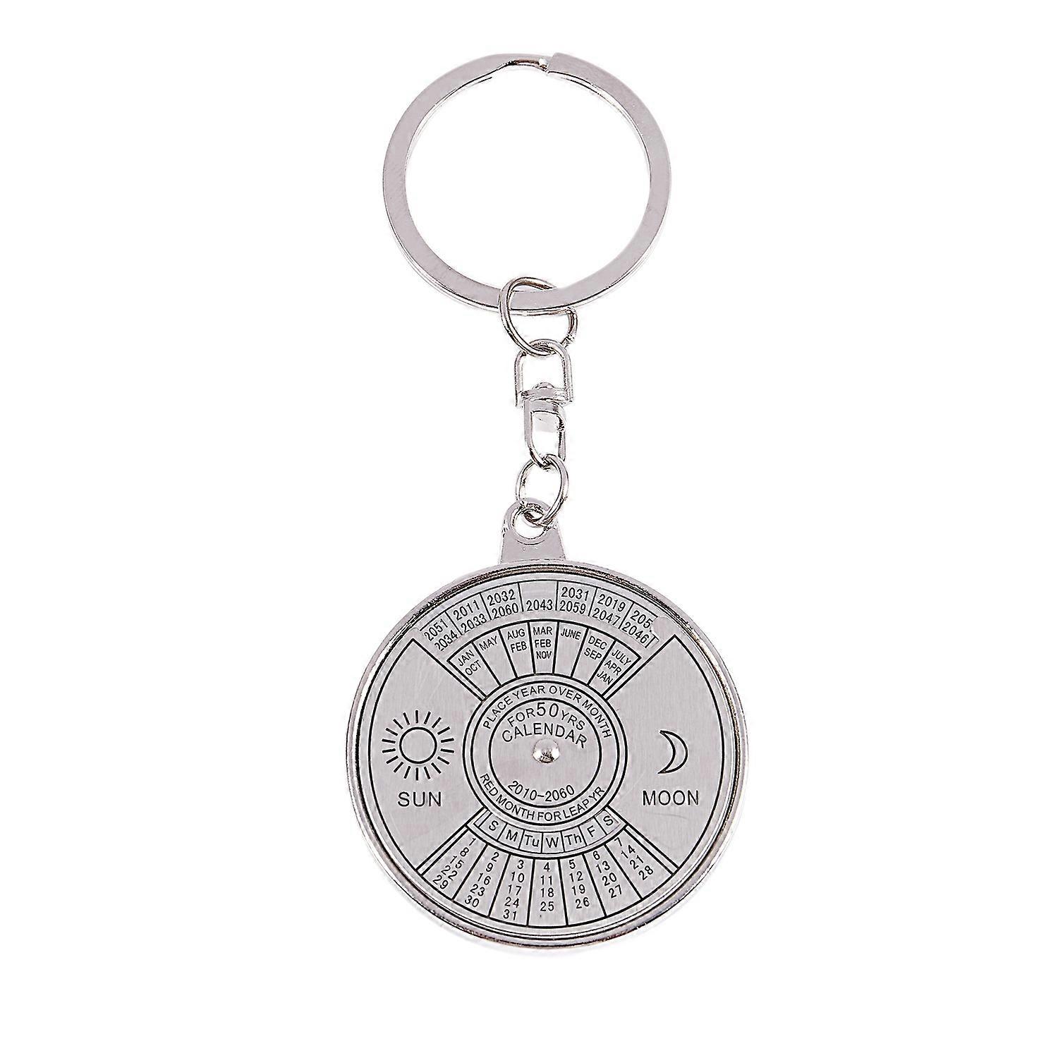 Calendar Keyring Keychain Unique Metal Key Chain Ring